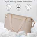 JUNGYOON Gym Bag for Women  Lightweight Weekender Overnight Bags with Toiletry Pouch, Quilted Travel Duffle Carry On Bag (Khaki)