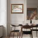 Vintage Gold Framed The Last Supper Canvas Wall Art Jesus Christian Painting Picture Wall Decor Jesus and Twelve Apostles Poster Print Artwork for Dining room Prayer Room Church Home Decortion (16"L x 12"W)