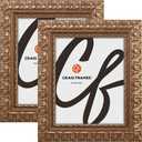 Craig Frames 12x16 Set of 2 Gold Picture Frames, Vintage Wall Decor for Art | Ready to hang with a protective glass front, made in the USA for a gallery display