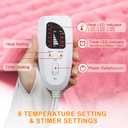 Deepsoon Heating Pad,Electric Heating Pads for Back,Neck,Moist Heating Pad for Abdomen Shoulder Knee Legs,Dry/Moist Heat&Auto Shut Off,Mother's Day Birthday for Men and Women,BabyPink,24x12 Inch