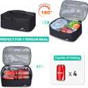 NOL Natural Organic Lifestyle Insulated Lunch Bag for Adults Compact Cooler Lunch Box with Food-Grade Lining, Waterproof Lunch Bag for Work, Travel | Portable Thermal Meal Tote with Handle, Black