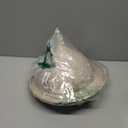 Qinyoung Decorative Ramadan Dates Cover, 12 Inch Taupe Metal Serving Dome Cloche Cover with Silver Tassel for Dates, Eid Serving Platter, Elegant Iftar and Suhoor Table Centerpiece