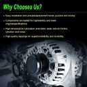 Alternator Compatible with 2011-2017 Elantra 2012-2013 Soul 2014-2016 Forte 1.8L 2.0L L4 Replace for 11610 373002E200 2610428
