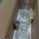 Clear Glass Bottles 25 oz (750 ml) 3 - Pack for Wine Beverages Drinks Oil Vinegar Kombucha Beer Water Soda with Cork Stopper Airtight Lid
