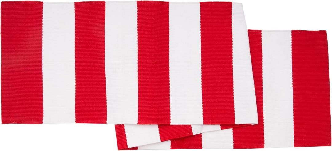 C&F Home Cabana Red Stripes Table Runner 14" x 72" 14" x 72" Red