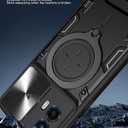 Compatible with Motorola Moto G24 Case,with Slide Camera Lens Cover Compatible with Motorola Moto G04 XT2421-2 / Moto G24 XT2423-1 Case Silver