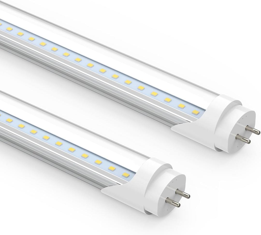 Romwish 36 Inch T8 LED Tube Light, 14W(30W Equiv.), 1600LM, 5000K Daylight, Type A+B Plug & Play or Ballast Bypass, F25T8 Fluorescent Replacement, Double-Ended Power, Under Cabinet Light, 2 Pack (3FT)