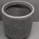 Kante 11.6" Dia Round Concrete Planter, Outdoor Indoor Large Plant Pots Containers with Drainage Hole and Rubber Plug for Home Garden Patio, Gray Concrete