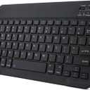 Ultra-Slim Rechargeable Bluetooth Keyboard Portable Wireless Keyboard for iPad A16 11th 10th Generation, iPad Pro iPad Air iPad Mini iPhone, Android Samsung Galaxy Tablet Smartphone Cell Phone (Black)