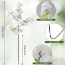 Daifunli 6 Pcs Artificial Cherry Blossom Branches Silk Fake Cherry Blossom Flowers 43 Inch Faux Stems for Spring Home Decor, Table Centerpieces, Wedding Bouquets(White,Mixed)