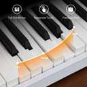 AiJoy 88-Key Piano Keyboard with Semi-Weighted Keys Portable Folding Piano, 128 Tones, Speakers, USB-MIDI, Carry-Bag, Sustain Pedal, Stand Electric Keyboard Piano for Beginners, White