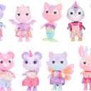 Sunny Days Entertainment Honey Bee Acres Rainbow Ridge Pals  9 Miniature Flocked Dolls | Small Fantasy Collectible Figures | Pretend Play Toys for Kids