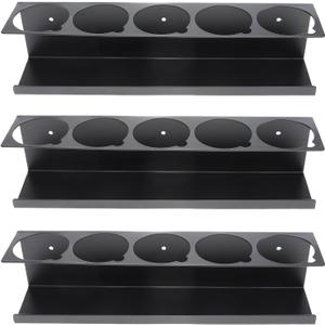 RealPlus Aerosol Spray Can Holder Rack Organizer, 5 Can Spray Bottle Holder Heavy-Duty Steel Wall Mounted for Garage and Workspace, Pack of 3