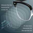 racico Blue Light Glasses for Men Computer - Gaming Blocking Anti Eyestrain, UV Clear Lens Nerd Costume Fake Eyeglasses