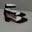 mysoft Women's Pointed Toe Low Chunky Heels Closed Toe Ankle Strap Dress Pump Shoes - Size 6