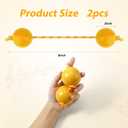 2 Pairs of Aslatuas Rhythmic Ball, Kashaka Shaker Instrument Classical African Shaker Rattle Hand Percussion for Kids Adults Weddings Parties Musical Class (yellow)