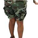 Women Camo Shorts Camouflage Cargo Shorts Women Casual Army Fatigue Shorts with Pockets  2XL 