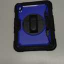 timecity for iPad (A16) 11th/ 10th Generation Case 11''/ 10.9 Inch (2025/2022) - Heavy Duty Protective Cover with Screen Protector, Stand, Shoulder Strap & Pencil Holder | Kids-Friendly - Dark Blue