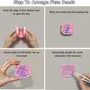 5mm Fuse Bead Organizer Tray, 2PCS Bead Storage Box, Fusible Beads Sorting Tray for Pixel Art Crafts, Fun Craft Organizer (Pink)