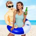Silph PLC Pool Float, Inflatable Swim Ring with Cup Holder for Party, Pool Toys for Adult/Kids Relaxing & Pool Hunk Ring for Lifeguard