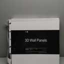 Art3d 3D Paneling Textured 3D Wall Design, Black Diamond, 19.7" x 19.7" (12 Pack)