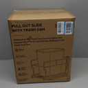 Insputer 8 Gal Pull Out Trash Can Under Cabinet, Heavy Duty Under Sink Garbage Can Kit with Soft-Close Slides for Kitchen, Laundry, Requires Minimum Cabinets Opening 12" W X 18" D (Silver)