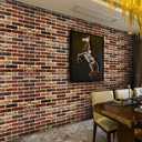 10-Pack 52 Sq.Ft 3D Wall Panels Peel and Stick 3D Faux Brick Wallpaper Peel and Stick Red Brown Faux Stone Wall Panel Foam Brick Self-Adhesive 3D Wallpaper, 10PCS