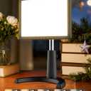 Light Therapy Lamp, 12000 Lux Full Spectrum 3 in 1 Therapy Lamps LED Sunlight, Adjustable 10 Brightness 5 Color Modes, Timer, Height, Angle& Detachable Stand, Black