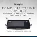 Kensington Keyboard Tray Under Desk, SmartFit Ergonomic Slide-Out Keyboard Drawer with Cable Management, Extra-Wide Height Adjustable Keyboard Holder, 24.5" x 11.75", Black K60004US