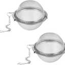 Tea Steeper, 2Pcs Mesh Tea Infuser Premium Tea Filter Tea Interval Diffuser with Extended Chain Hook for Brew Loose Leaf Tea and Spices & Seasonings