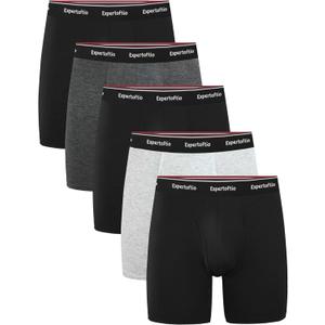 Men's Underwear Viscose from Bamboo Mens Boxer Briefs 6 Inch, Moisture Wicking Underwear for Men Pack, Open Fly (2XL: Grey Black Multi)