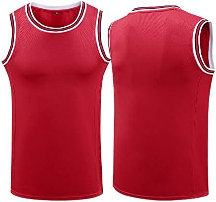 YWIES Plain Basketball Jersey, Blank Team Uniform, Hip Hop Hipster Short Sleeveless Active Shirts, M