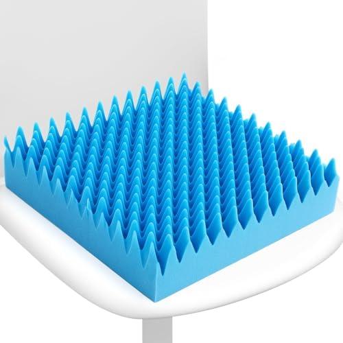 Geiserailie 1 Pcs Egg Foam Pad Egg Chair Cushion to Relieve Back Foam Seat Cushion Chair Accessories Pad for Office Recliner Wheelchair Home Car (Blue)
