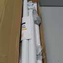 Closet Rods for Hanging Clothes, 17 to 84 Inch Heavy Duty Stepless Adjustable Closet Hanging Rod, 1.3 Inch Diameter Metal Closet Rod for Wardrobes Laundry Bedroom RV, White