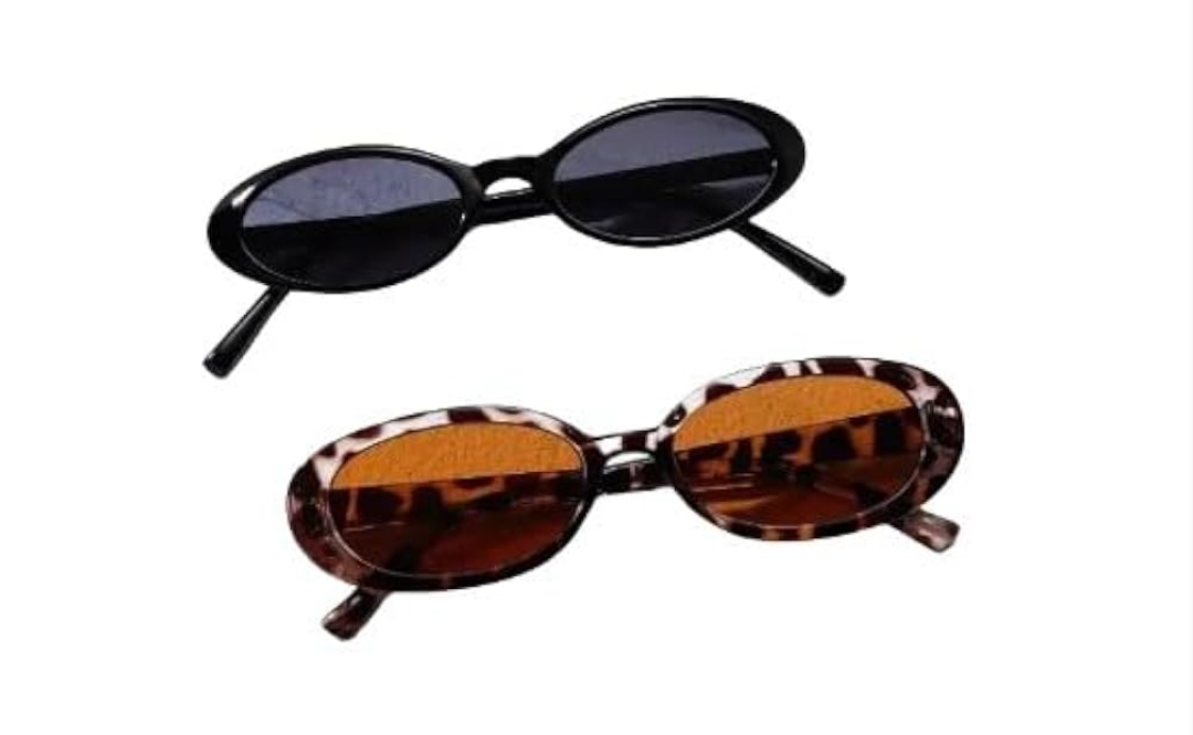 Pairs Women's Vintage Small Oval Frame Sunglasses - UV Protection Retro Glasses for Outdoor