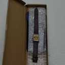 Avaner Mens Square Watch, Vintage Leather Cuff Watch, Roman Numeral Analog Quartz Wristwatch, Leather Strap Classic Retro Watch with Auto Calendar Window