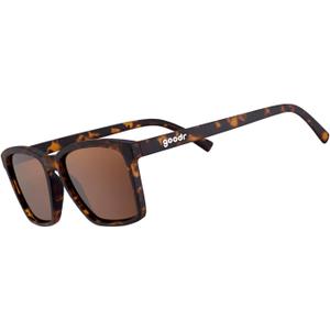 goodr Smaller Is Baller Polarized Round Sunglasses for Men & Women, Small Sized (LFG), Brown Translucent Tortoiseshell Frames with Brown Non-Reflective Lens, UV400 Protection, No Slip, No Bounce