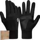 2 x Pixel Panda Winter Gloves for Men Women Warm Touchscreen Gloves for Cold Weather for Cycling, Driving, Running, Hiking, Work (Medium, BasicAnti-wear+TouchBlack)