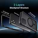 Jaroco Magnetic for iPhone 11 Case, [Compatible with MagSafe][Military Grade Drop Protection][Heavy Duty Protection][Non-Slip][Shockproof] 2-Layer Durable Bumper Phone Case 6.1''-Black