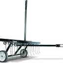Agri-Fab 45-0295 48in Tow Behind Lawn Dethatcher,24 Durable Spring Steel Tines Lawn dethatcher, Designed to pull behind Lawn and Garden Tractors, Black