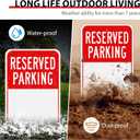 MUXYH Blank Reserved Parking Sign, Write-On Sign, 18 x 12 Rust Free Heavy Duty Aluminum Reflective Warning Signs, UV Protected, Fade Resistant, Weatherproof - Easy to Mount - Outdoor use (Red)