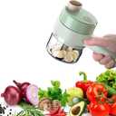 Electric Vegetable Chopper/Mini Food Processor/Food Slicer Hand-Held Grinder and Chopper 2-Purpose Kitchen Helper