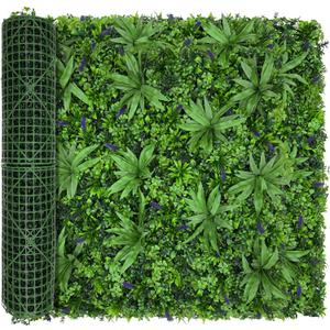 48"x120"(40 SQFT), Artificial Green Grass Wall Boxwood Plant Roll | UV Resistant Fake Leaves, Faux Ivy Privacy Hedge, Fence Screen Backdrop for Garden, Indoor Outdoor Wall Decor Covering