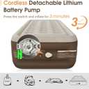 VOSSER Twin Size Airbed with Detachable Rechargeable Pump - for Camping & Home Use, Portable Design, Supports up to 330 lbs MAX
