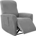 FUANGUI Recliner Chair Covers 4-Pieces Small Recliner Cover for Recliner Chair, Non Slip Covers Washable Lazy Boy Recliner Slipcovers/Furniture Protector for Kids, Dog, Living Room, 03