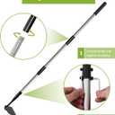 Draw Hoe Garden Tool, Heavy Duty Garden Hoes for Weeding Long Handle, Easy Stand Up Scraping Weeder Tool for Garden, 5.5 FT Adjustable Weed Hoe with 6-inch Wide Welded Blade