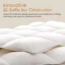 Twin Size Down Feather Fibers Comforter Duvet Insert - 1600 TC/DM Cotton Blend Fabric Ultra Soft All Season Hotel Collection Comforter, 34 Oz High Fill-Power Medium Warmth (68x90, White)