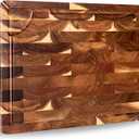 End Grain Butcher Block 15"x11", Premium Acacia Wood Cutting Board with Juice Groove, TJ POP Medium Chopping Board for Kitchen, 1.2" Thick