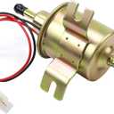 Electric Fuel Pump 12V Universal Low Pressure 12 Volt Transfer Inline Fuel Pump for Lawn Mower Carburetor Gas Diesel Engine 2.5-4psi HEP-02A