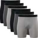 Gildan Men's Performance Underwear Boxer Briefs (Black/Charcoal/Opal Grey)